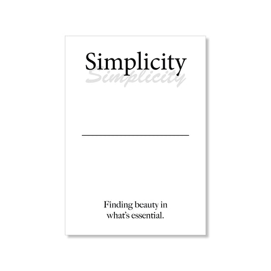 Simplicity wall art digital download – printable minimalist quote for calm and intentional living