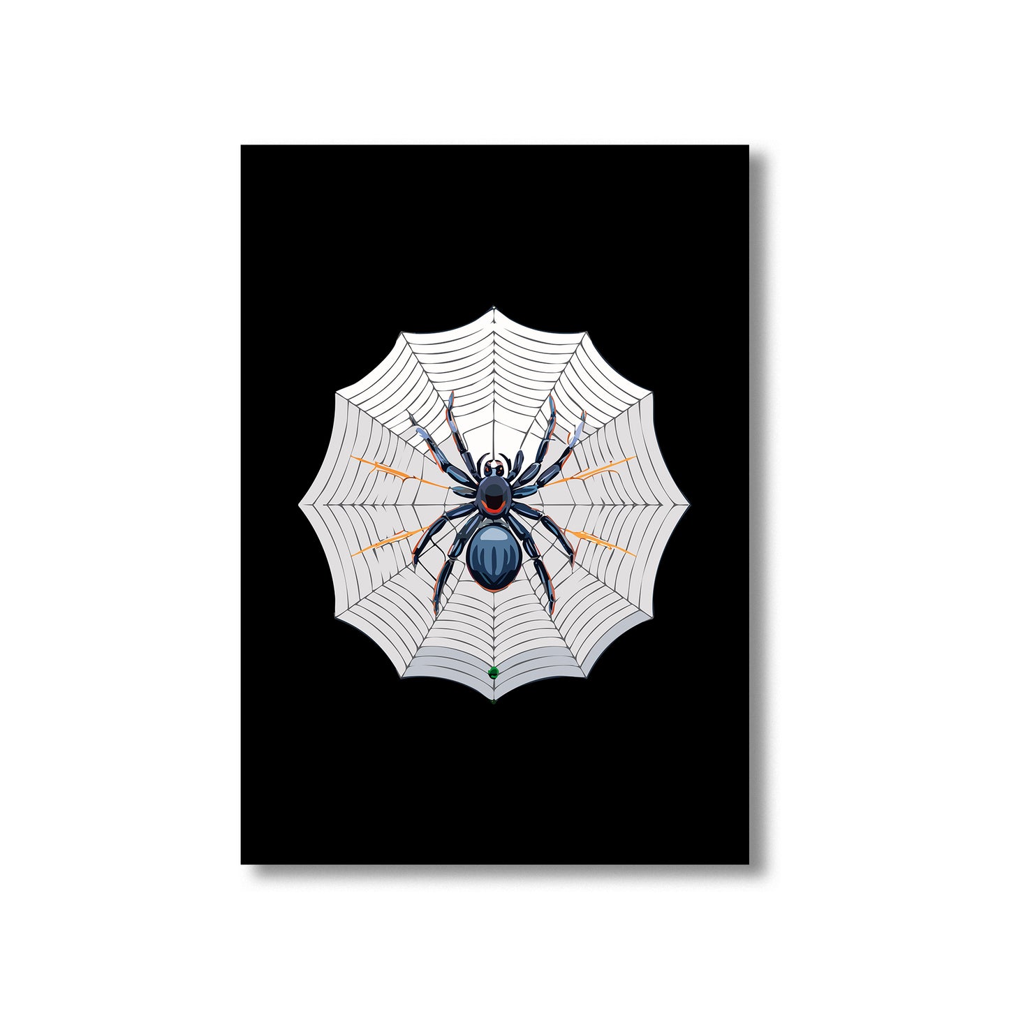 Halloween spider on a web wall art digital poster