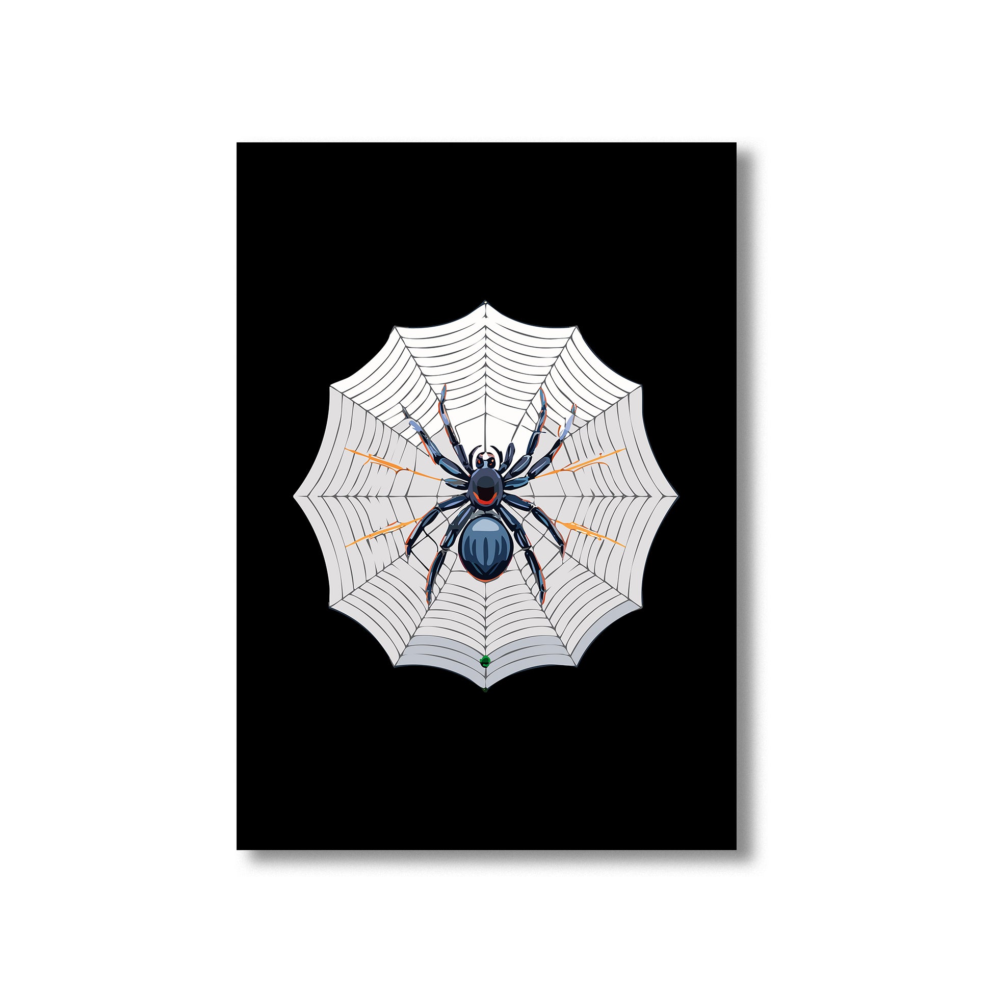 Halloween spider on a web wall art digital poster