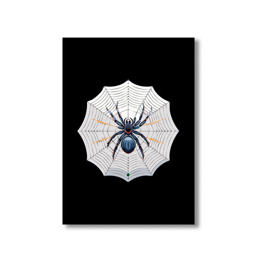 Halloween spider on a web wall art digital poster