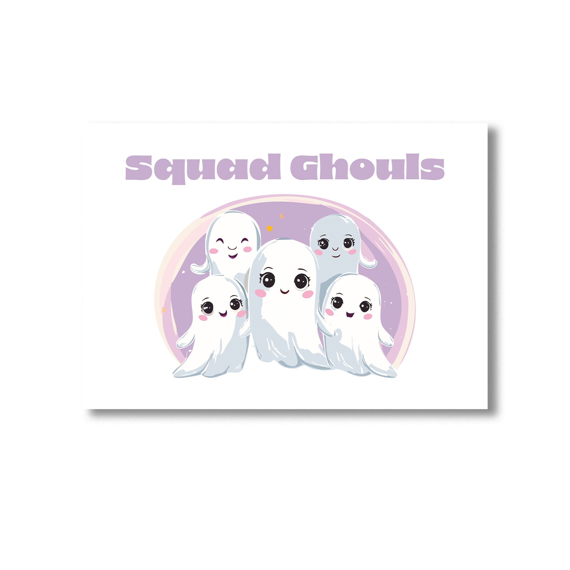 Funny Halloween ghosts art “Squad Ghouls” poster