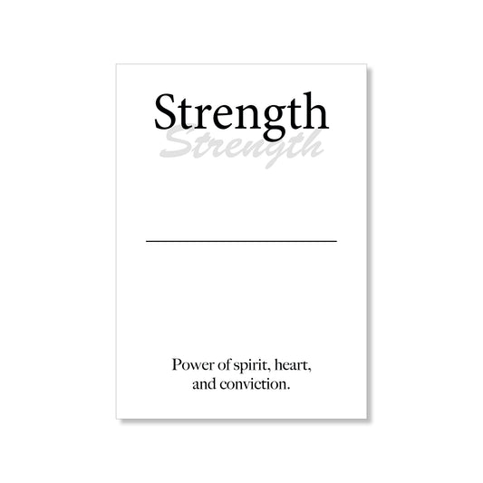 Strength wall art digital download – printable minimalist quote for power and determination