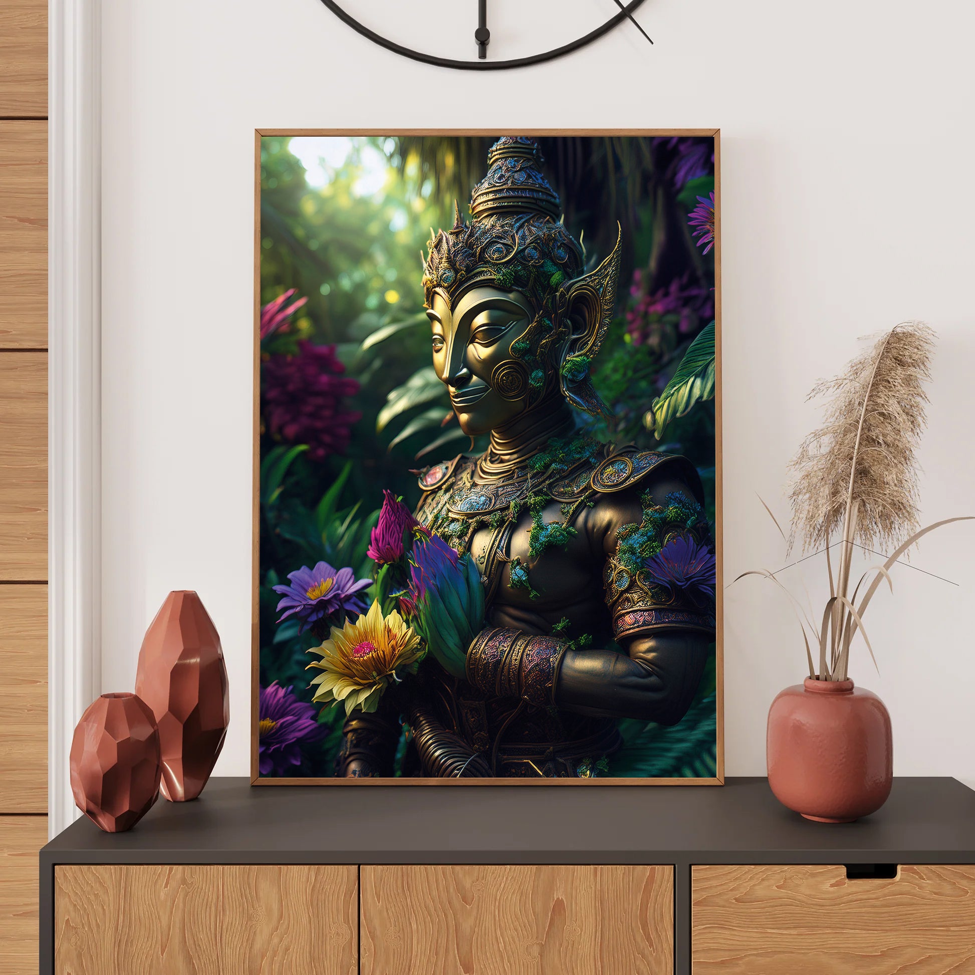 Ancient Thai Wall Art Print, Bedroom