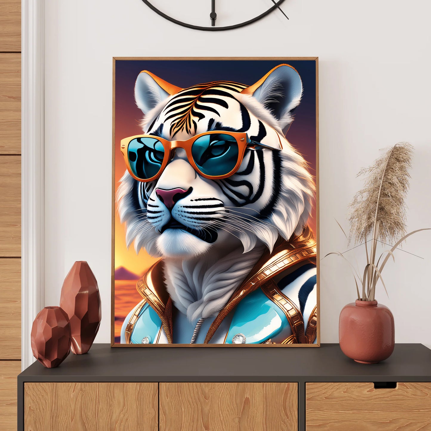 Tiger Wall Art Print, Bedroom