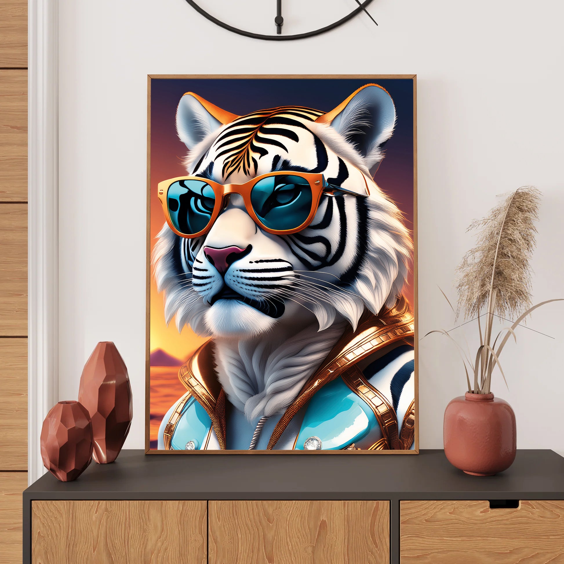 Tiger Wall Art Print, Bedroom