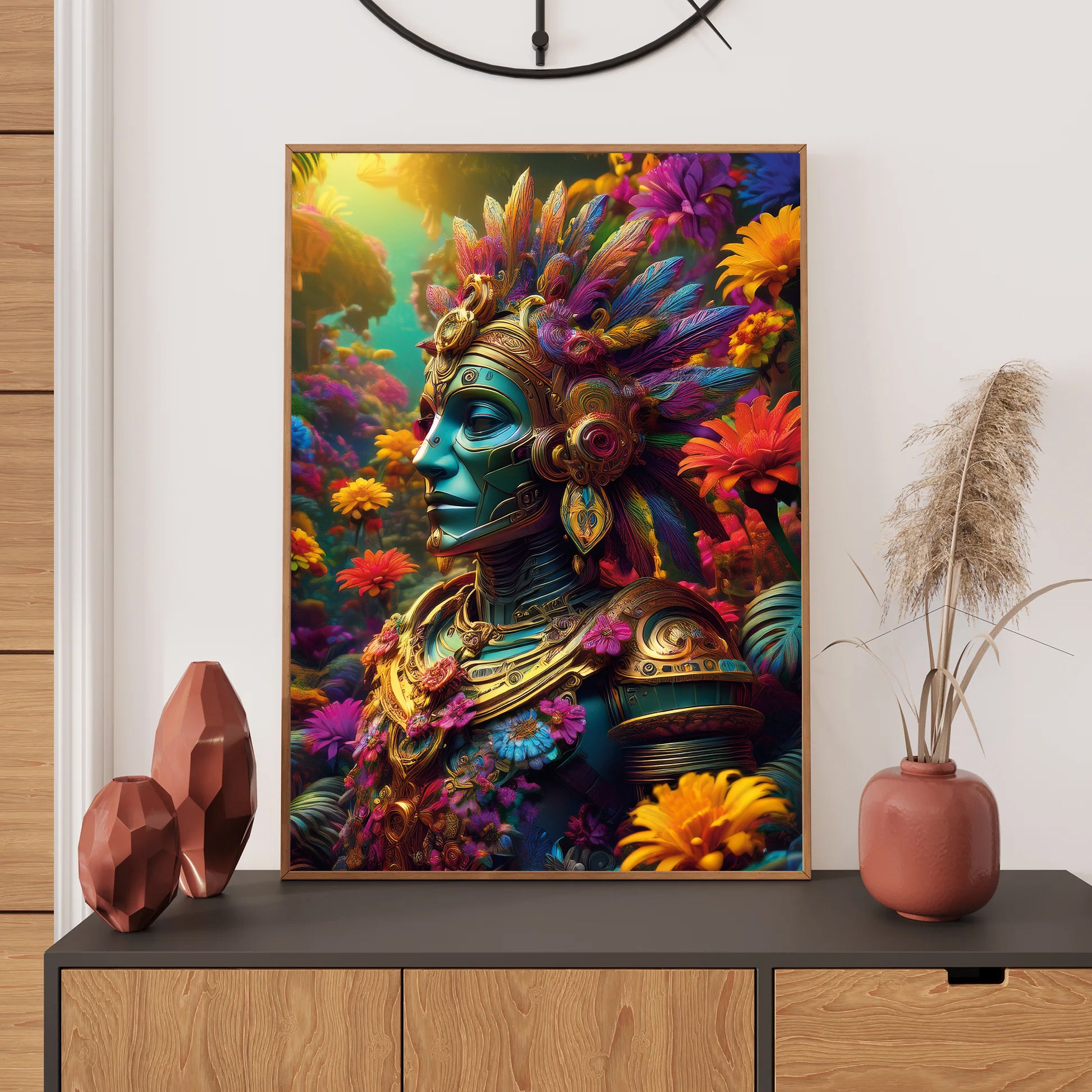Ancient Mexican Wall Art Print , Bedroom
