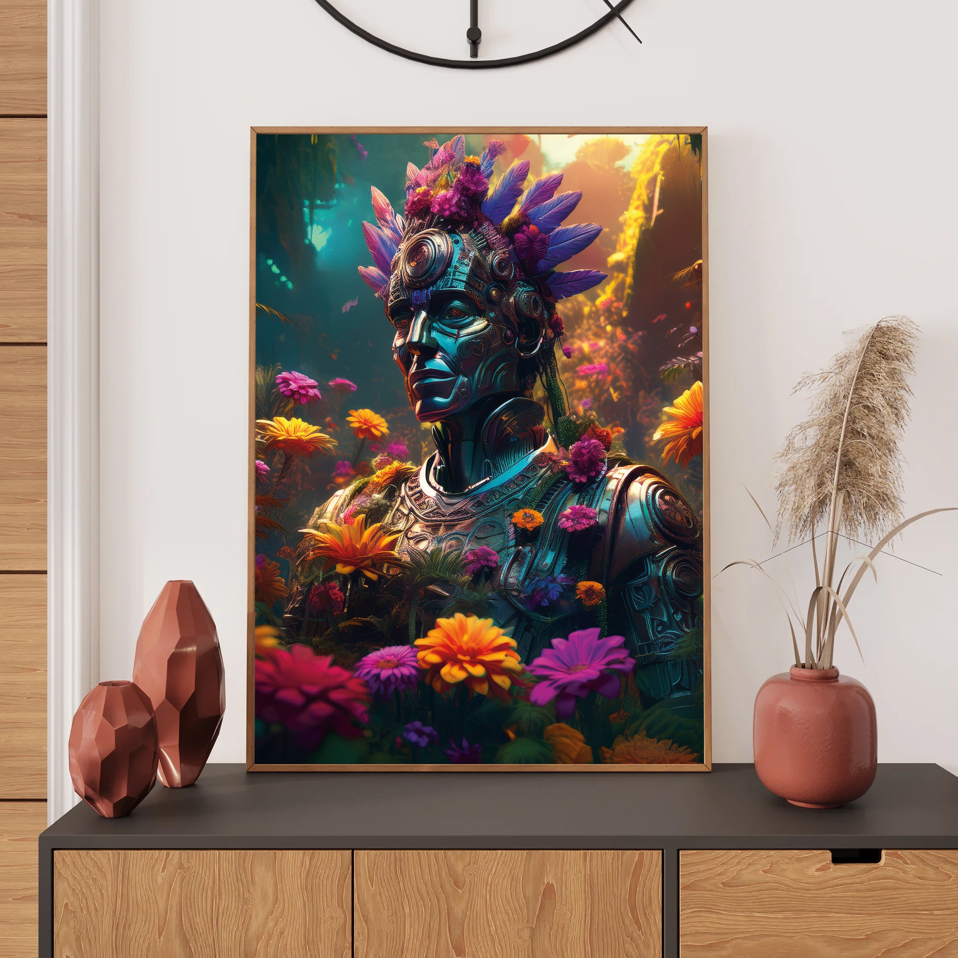 Ancient Mexican Wall Art Print, Bedroom