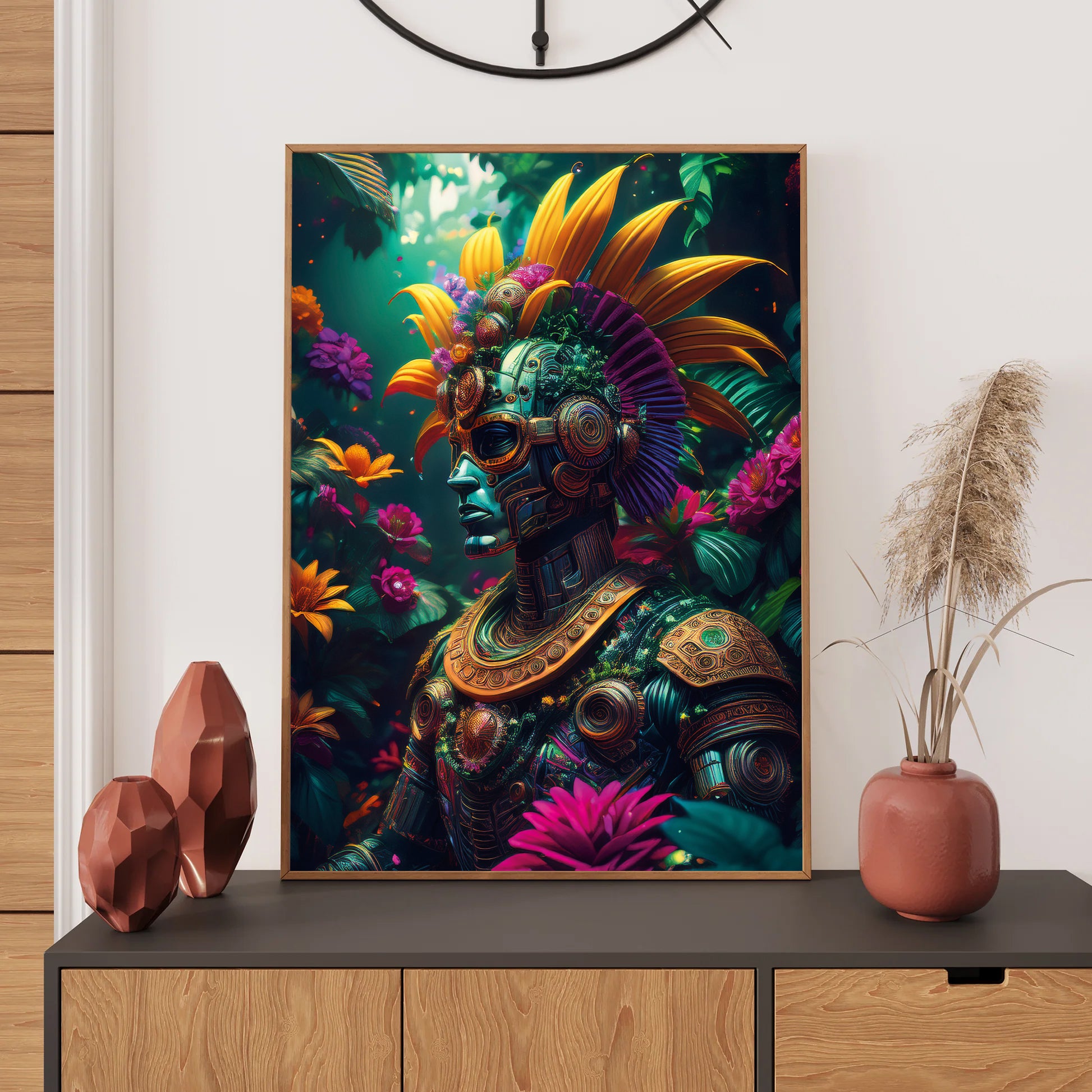  Ancient Mexican Wall Art Print, Bedroom