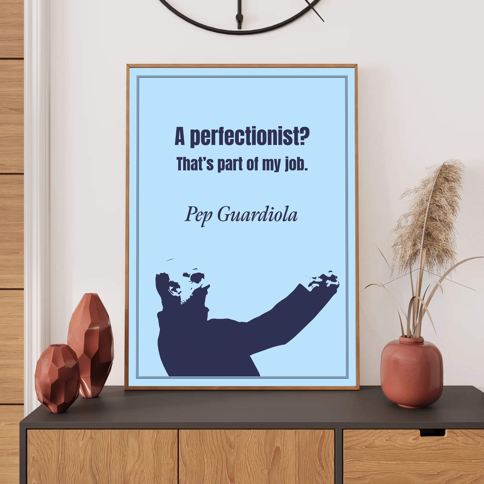 Pep Manchester City Wall Art Print, Bedroom
