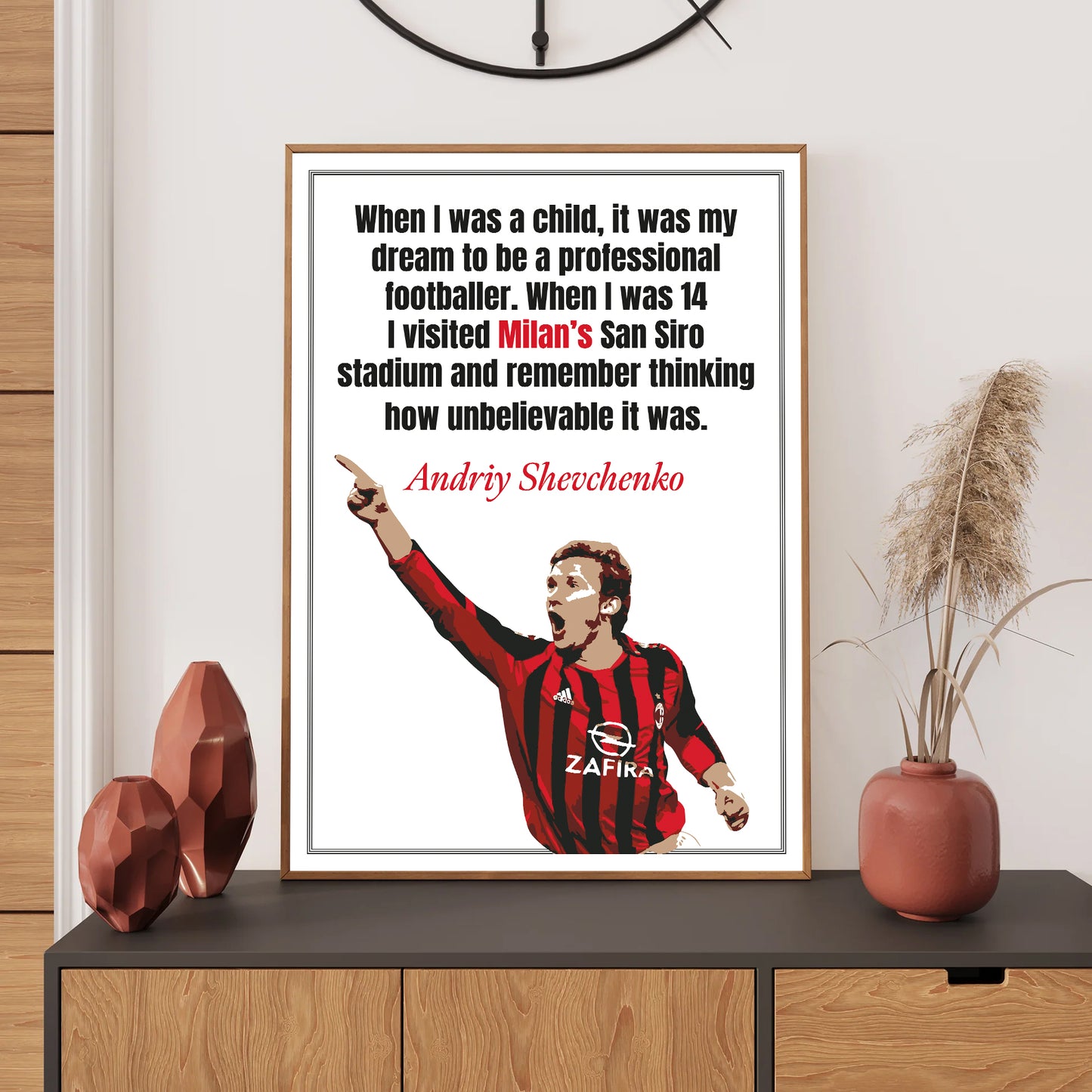 AC Milan Wall art Print, Bedroom