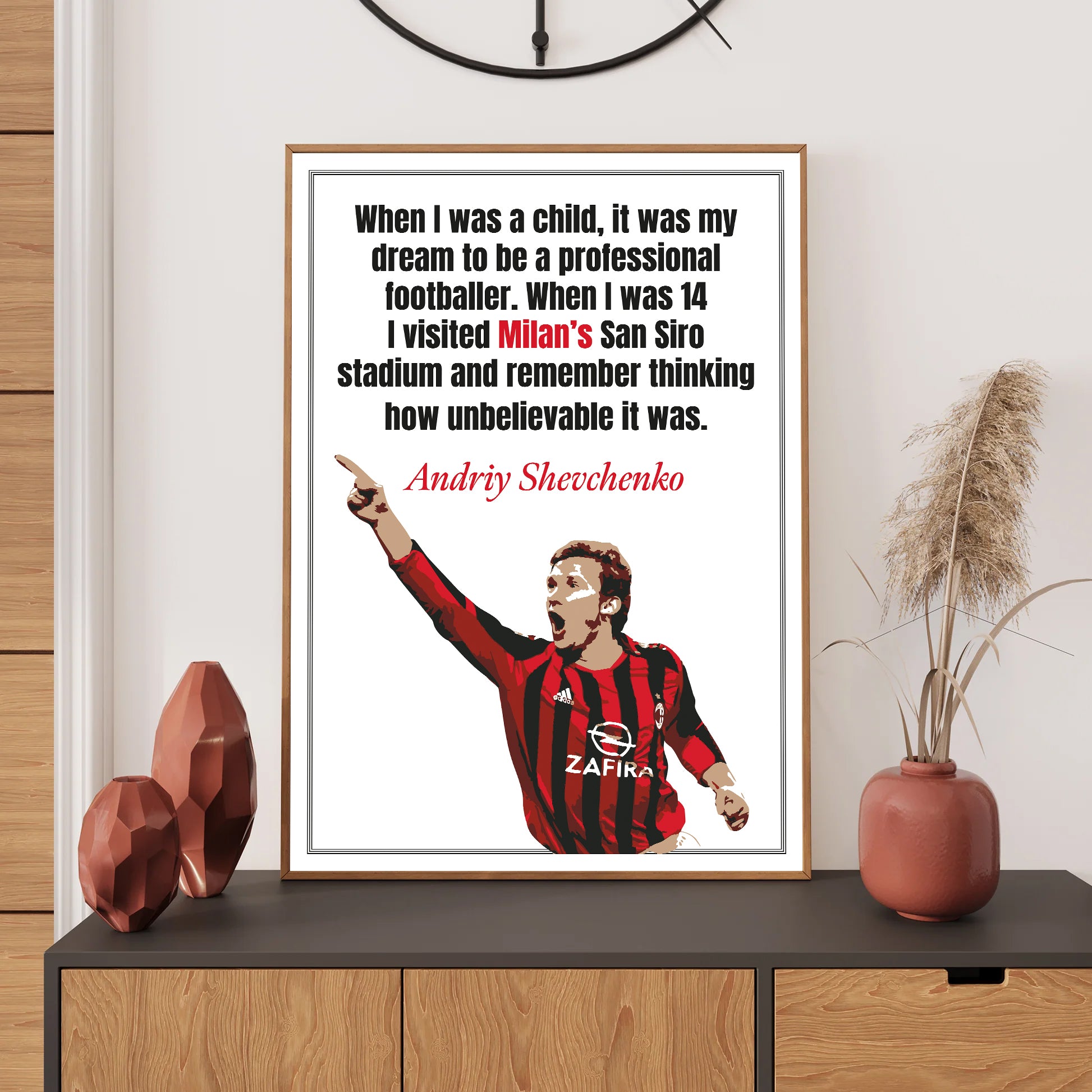 AC Milan Wall art Print, Bedroom