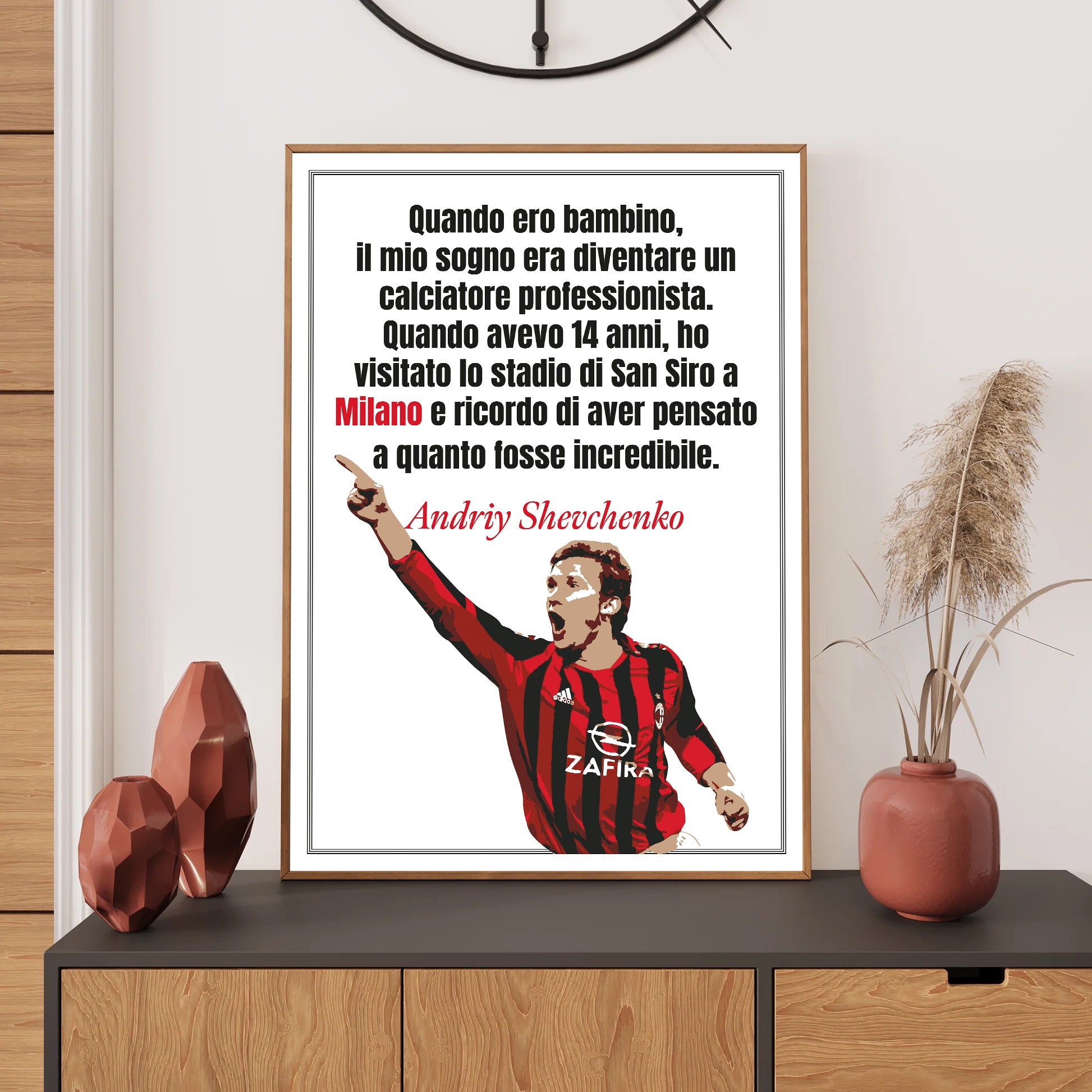 AC Milan Wall art Print, Bedroom