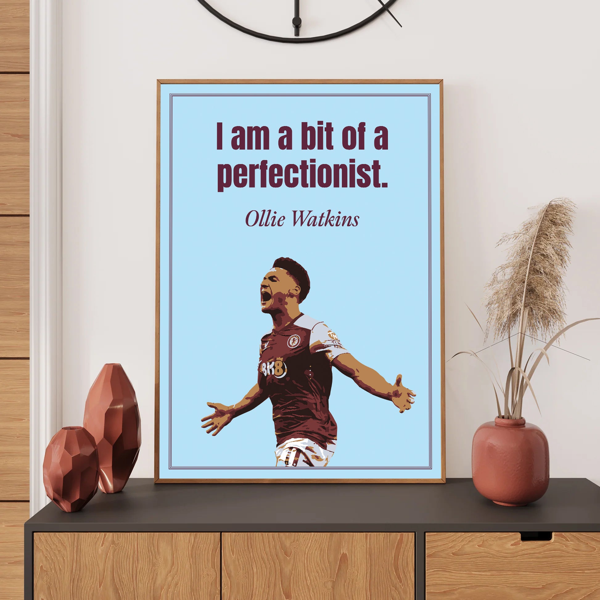 Aston Villa Wall Art print, Bedroom