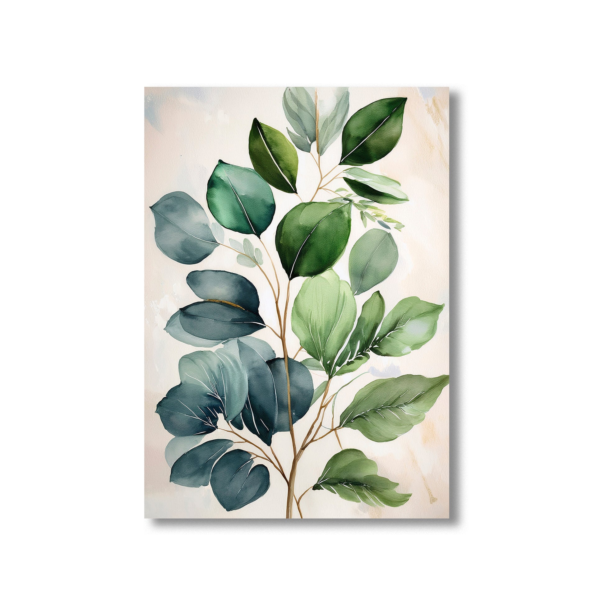 Eucalyptus and Monstera Leaves Wall Art Print – Digital Download Botanical Home Decor