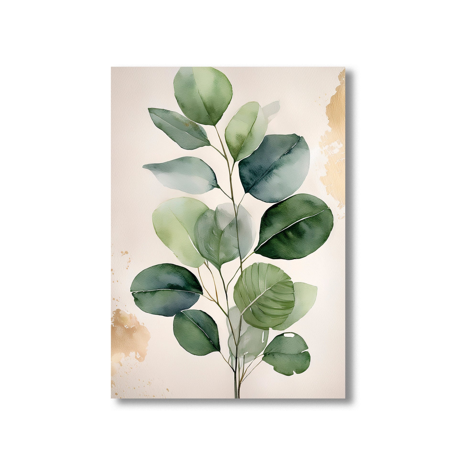 Eucalyptus and Monstera Leaves Wall Art Print – Digital Download Botanical Home Decor