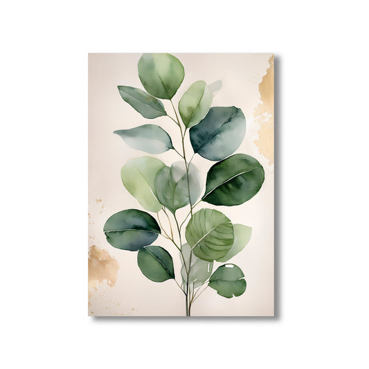 Eucalyptus and Monstera Leaves Wall Art Print – Digital Download Botanical Home Decor