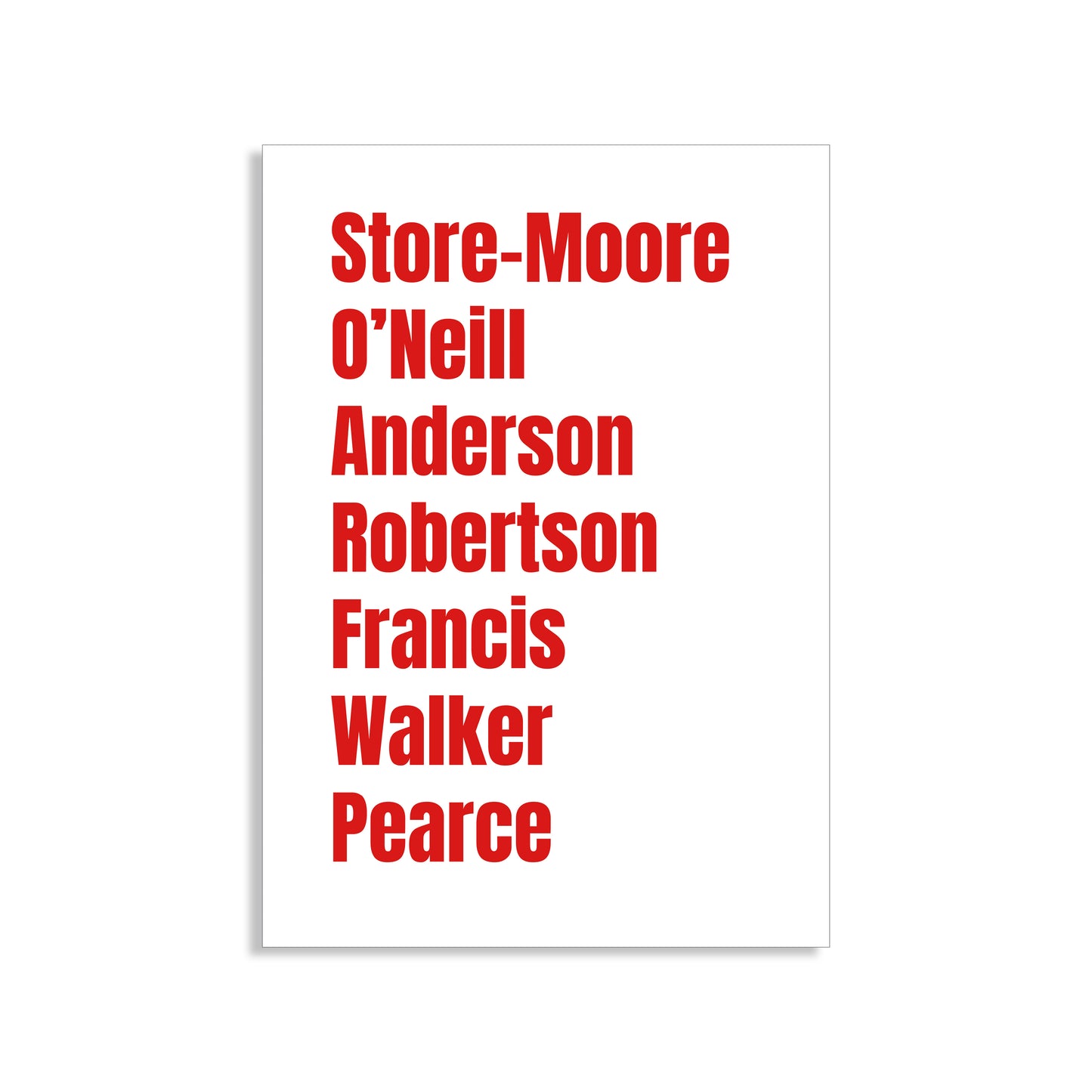 Nottingham Forest Legends Wall Art Print featuring Storey-Moore, O’Neill, Anderson, Robertson, Francis, Walker, and Pearce – Digital Download PDF Football Home Decor