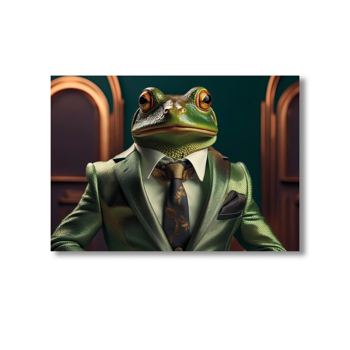 Frog in a suit Wall Art Print Home decor Poster, Product