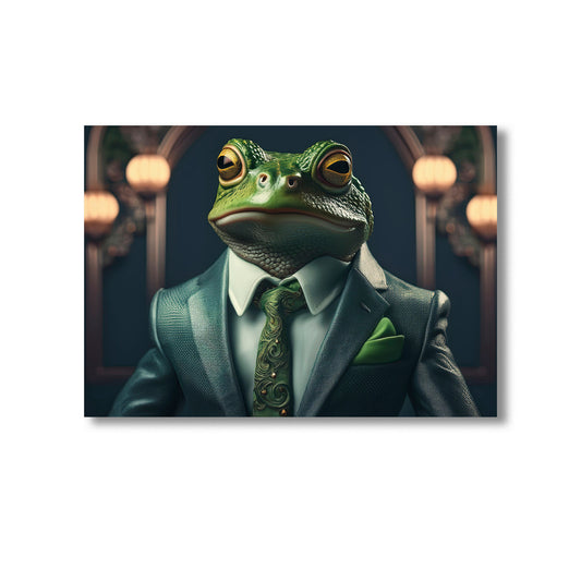 Frog in a suit Wall Art Print Home decor Poster, Product