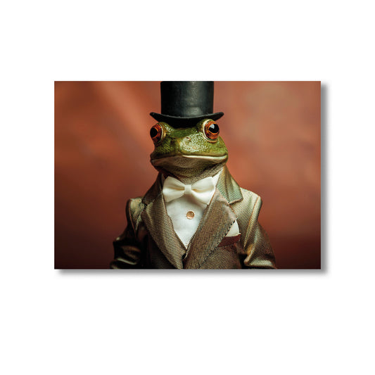 Frog in a suit Wall Art Print Home decor Poster, Product