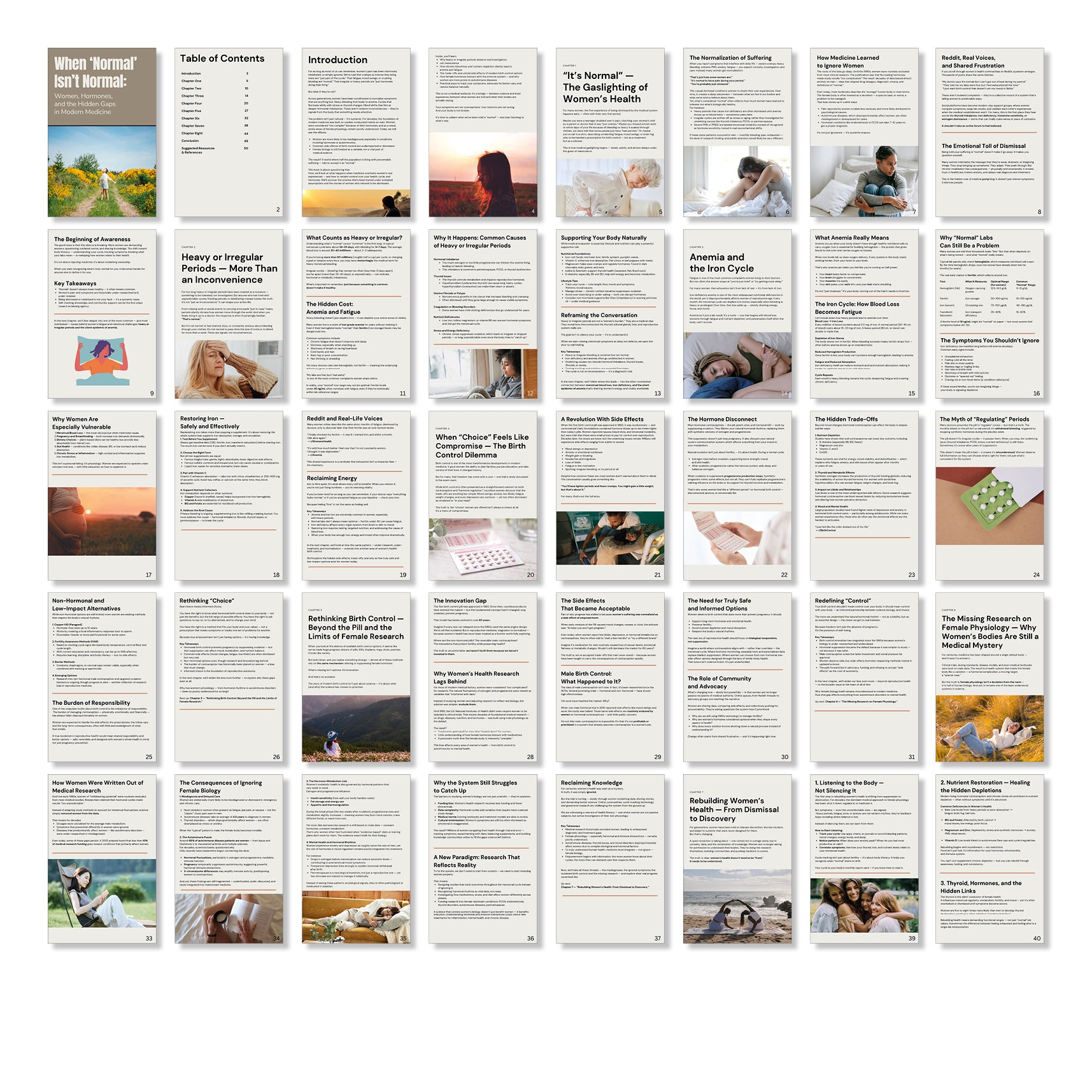 Ebook cover titled “When Normal Isn’t Normal: Reclaiming Women’s Health” – a guide to understanding women’s hormones, periods, anemia, and natural balance.